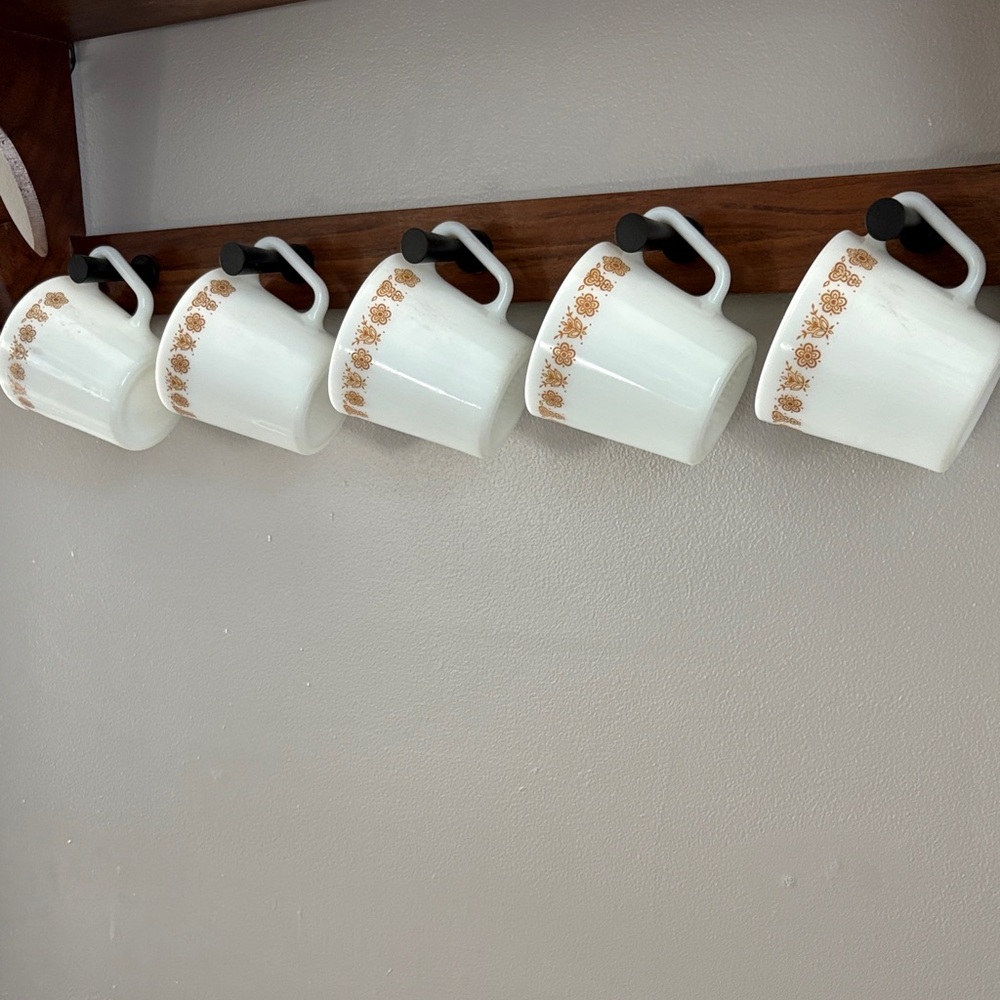 Vintage Pyrex coffee mugs set of 6
